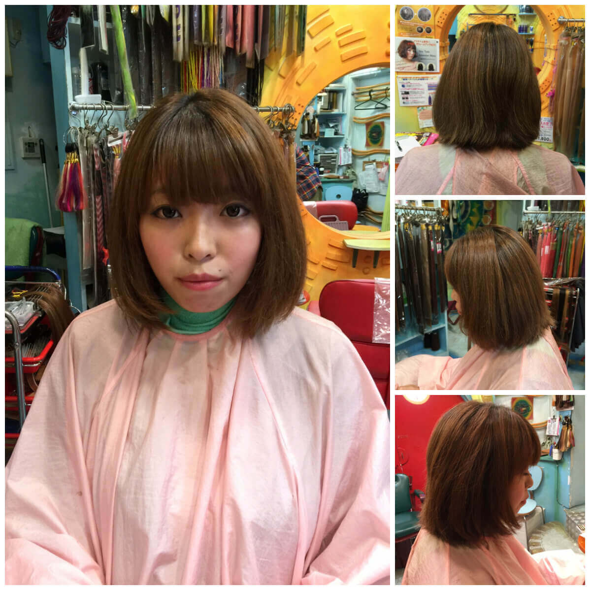 日本一馴染むエクステ専門店セクション Before & After 重めぱっつんボブにエクステ Before