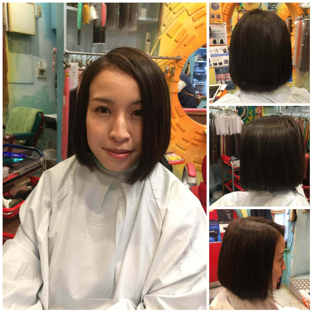 日本一馴染むエクステ専門店セクション Before & After ショートボブを重めのボブに After