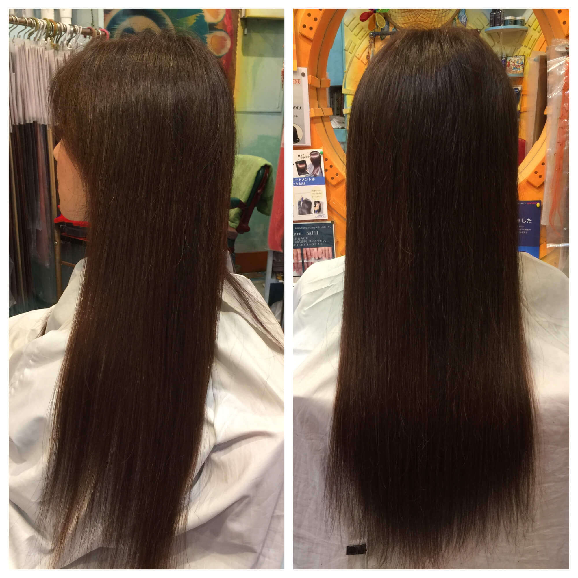 日本一馴染むエクステ専門店セクション Before & After ボブからインナーカラーでロング After